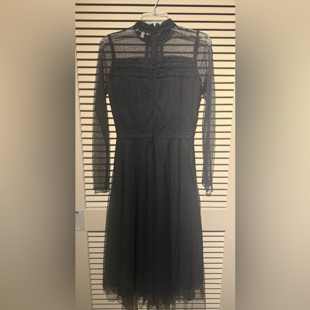 Poetry brand black sheer prairie dress